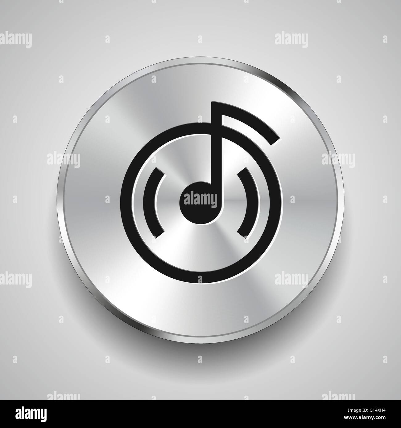 music note on cd icon Stock Vector Image & Art - Alamy