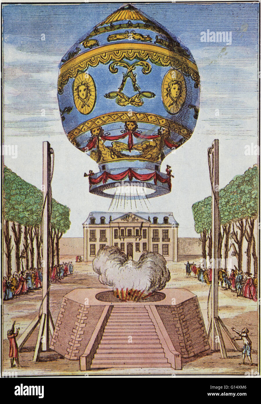Joseph-Michel Montgolfier (August 26, 1740 - June 26, 1810) and Jacques-Étienne Montgolfier (January 6, 1745 - August 2, 1799) were the inventors of the Montgolfière-style hot air balloon, globe aérostatique. It was Joseph who first contemplated building Stock Photo