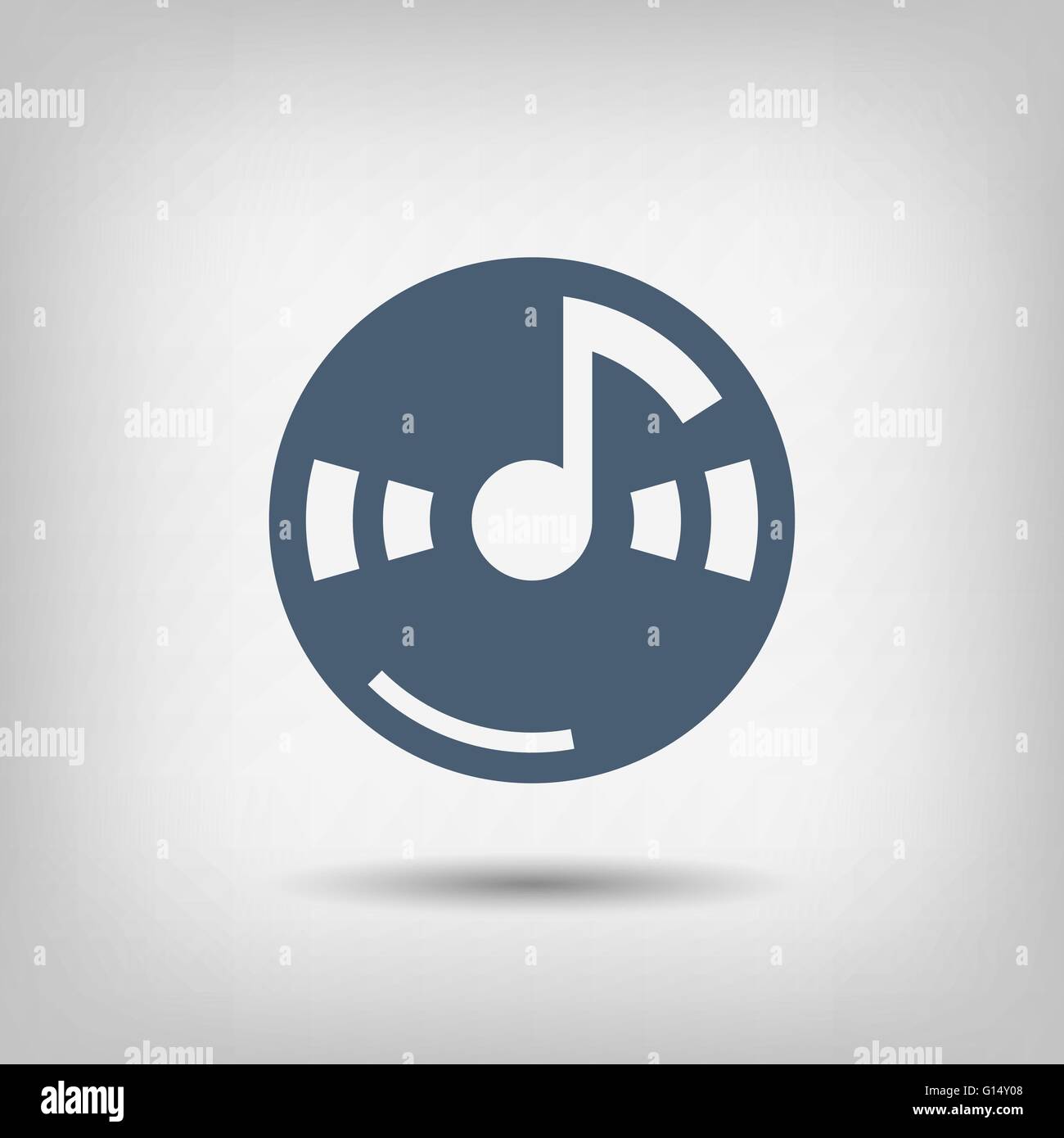 music note on cd icon Stock Vector Image & Art - Alamy