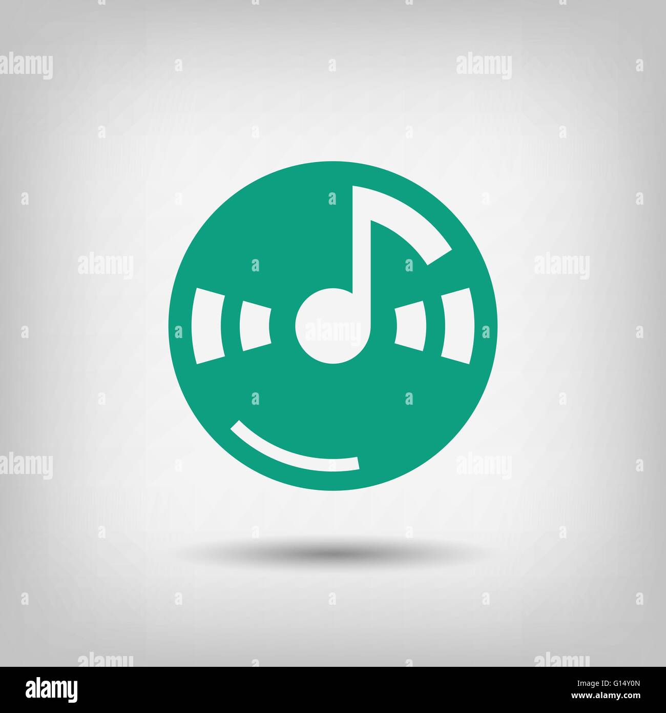 music note on cd icon Stock Vector Image & Art - Alamy