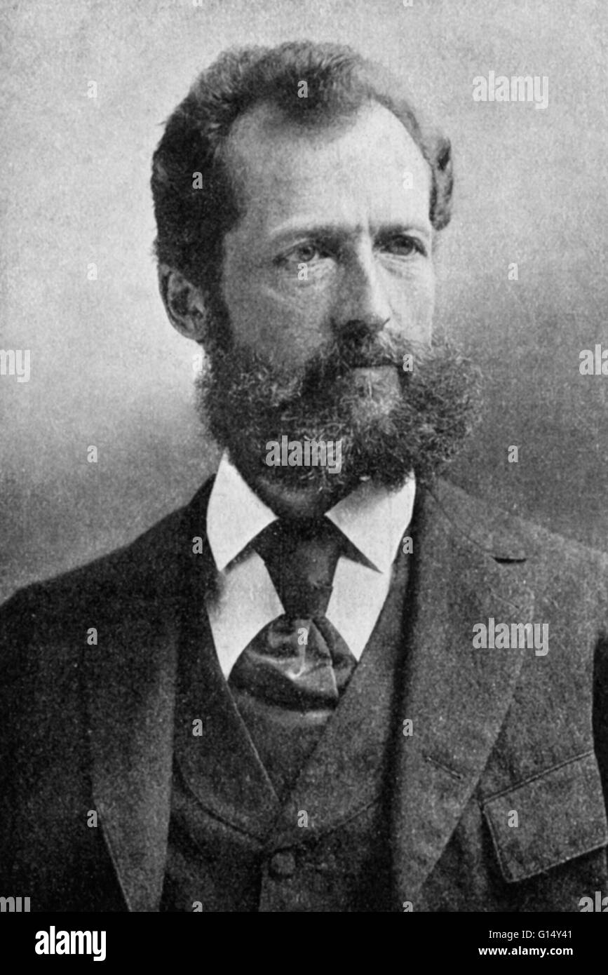 Ottmar Mergenthaler (1854-1899) was an inventor who has been called a second Gutenberg because of his invention of the Linotype machine, the first device that could easily and quickly set complete lines of type for use in printing presses. This machine re Stock Photo