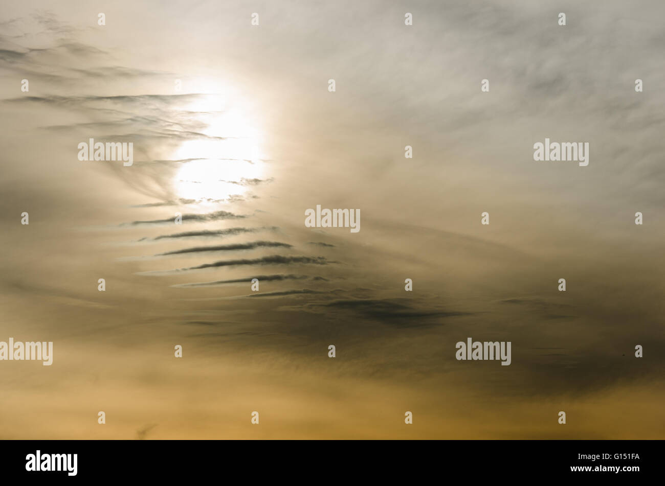 Toronto Sky at the sunset in the spring from Riverdale Park East Stock Photo Alamy