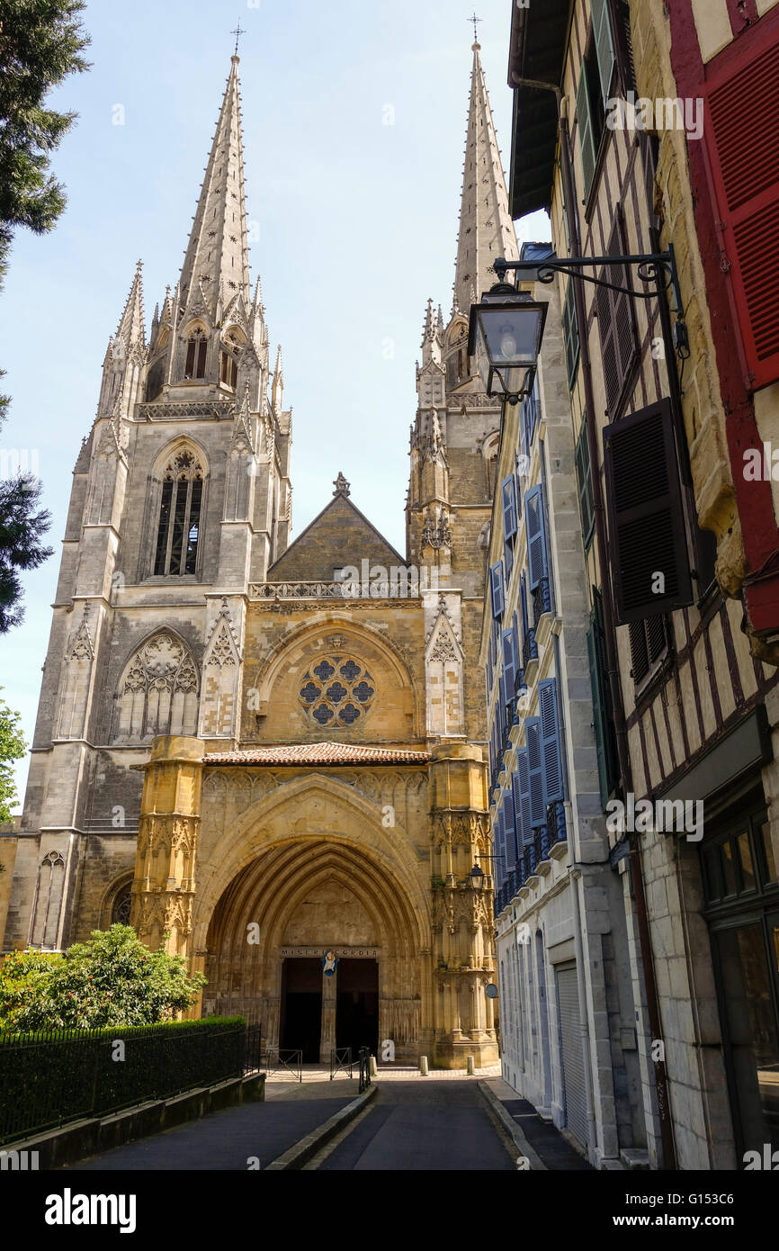Cathedral of Sainte-Marie de Bayonne, Aquitaine, France. Stock Photo