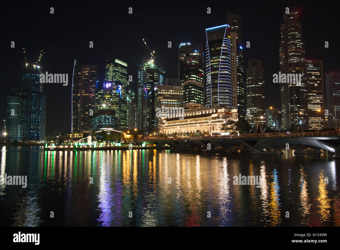 Singapore city night view hi-res stock photography and images - Alamy