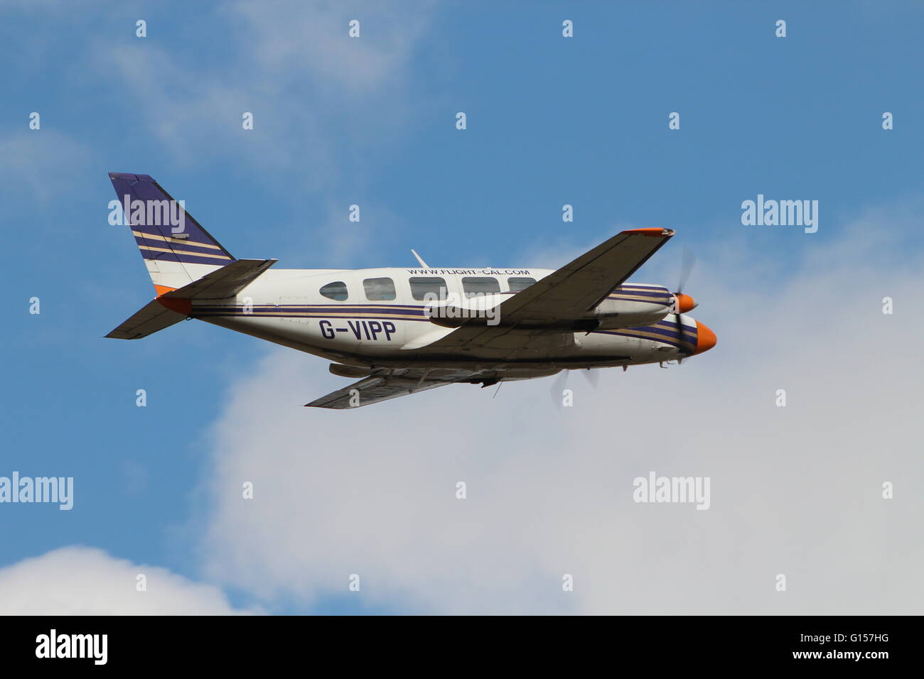 G-VIPP, a Piper PA-31-350 Navajo Chieftain operated by Flight ...