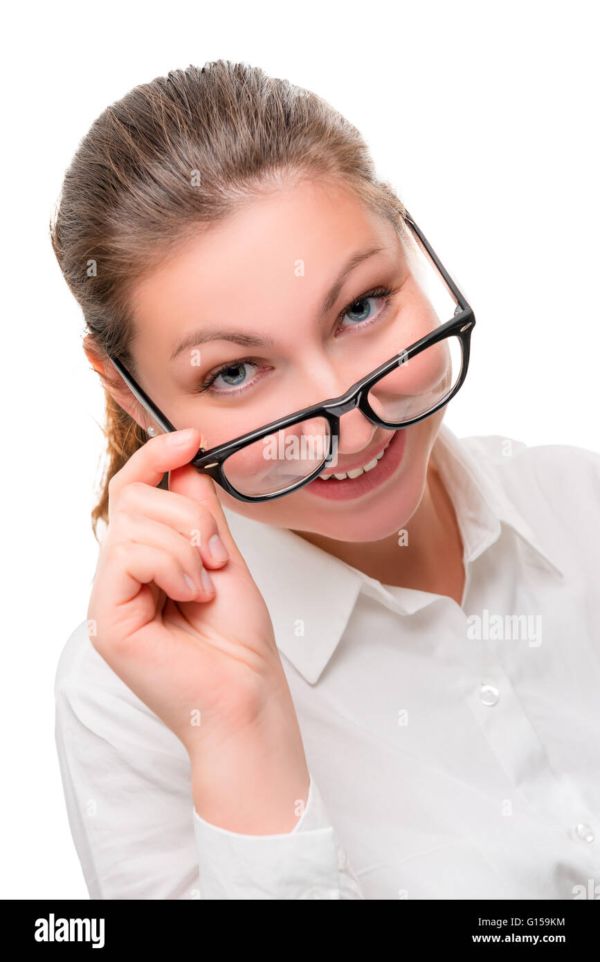 Secretary wearing glasses hi res stock photography and images Alamy
