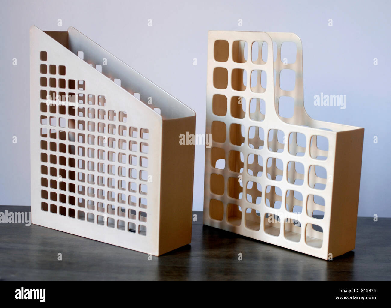 Vintage Magazine Racks, File Box, Boxes, Made by plastic. Retro Desing Stock Photo Alamy