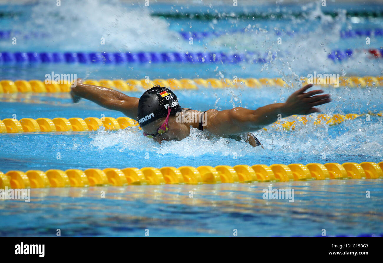 Alexandra Wenk, German Swimming Championships, Deutsche Meisterschaften im Schwimmen, and Olympic trials in Berlin, May 2016 Stock Photo