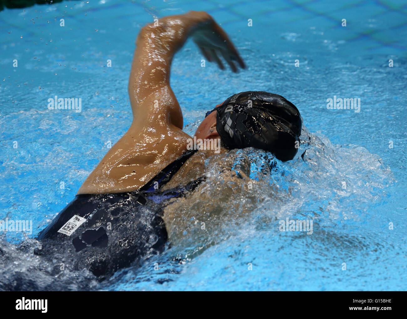German Swimming Championships, Deutsche Meisterschaften im Schwimmen, and Olympic qualification trials in Berlin, May 2016 Stock Photo