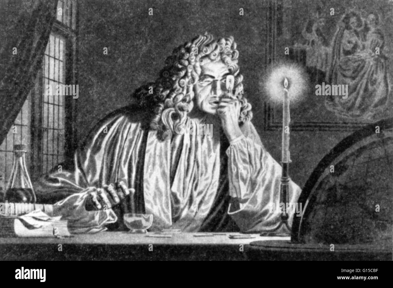 Antonie Philips van Leeuwenhoek (1632-1723) was a Dutch tradesman and scientist. He is known as 'the Father of Microbiology', and considered to be the first microbiologist. He is best known for his work on the improvement of the microscope and for his con Stock Photo