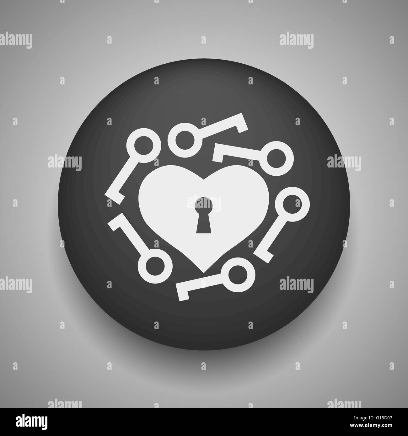 heart with key icon Stock Vector Image & Art - Alamy