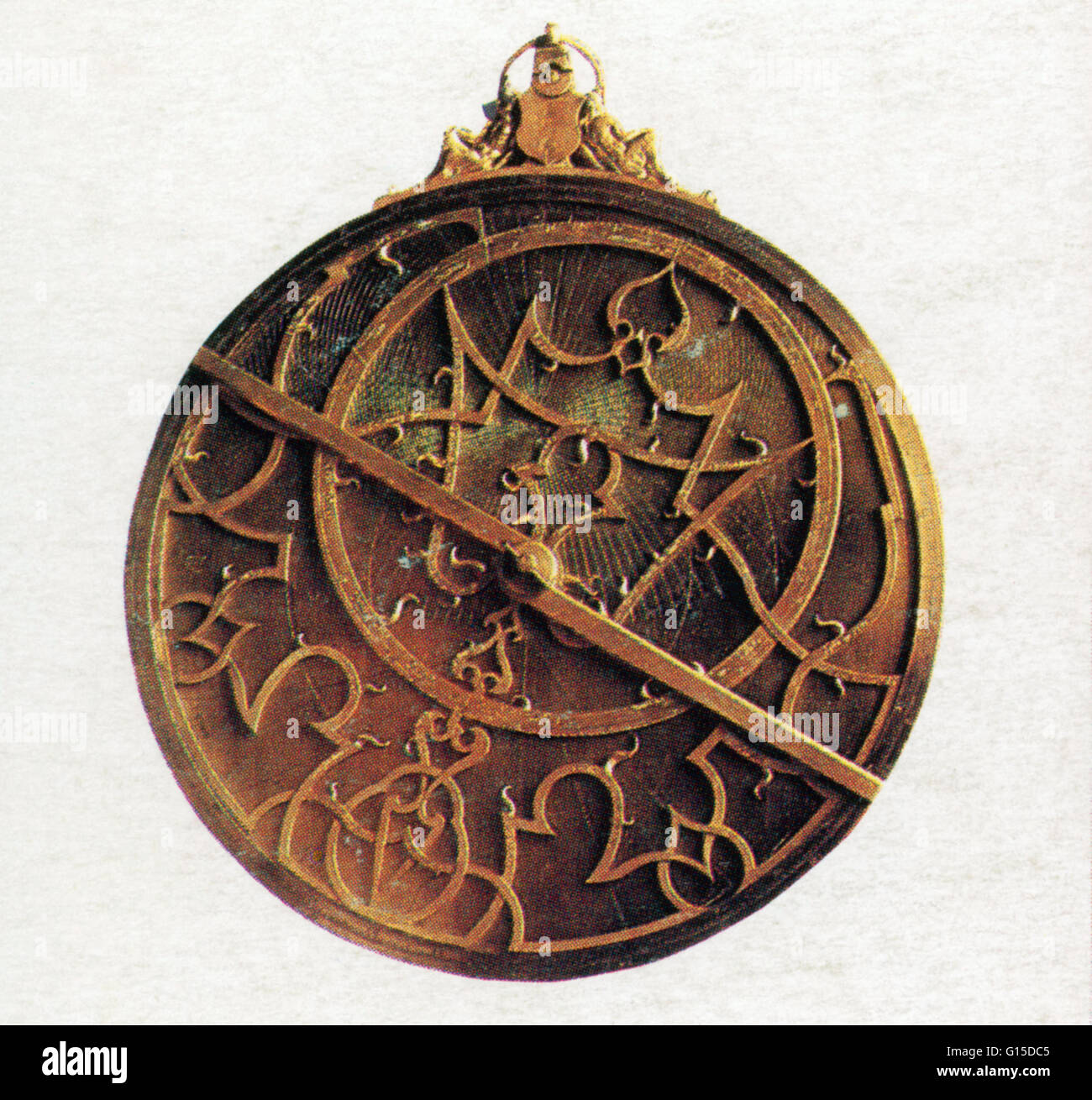 Antique astrolabe. Stock Photo