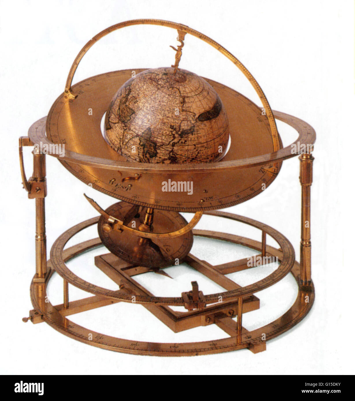 19th century celestial sphere. Stock Photo