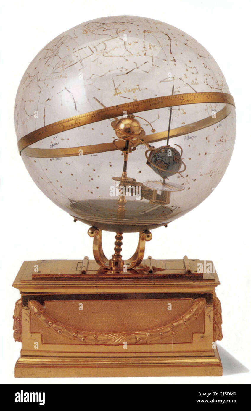 19th century celestial sphere. Stock Photo