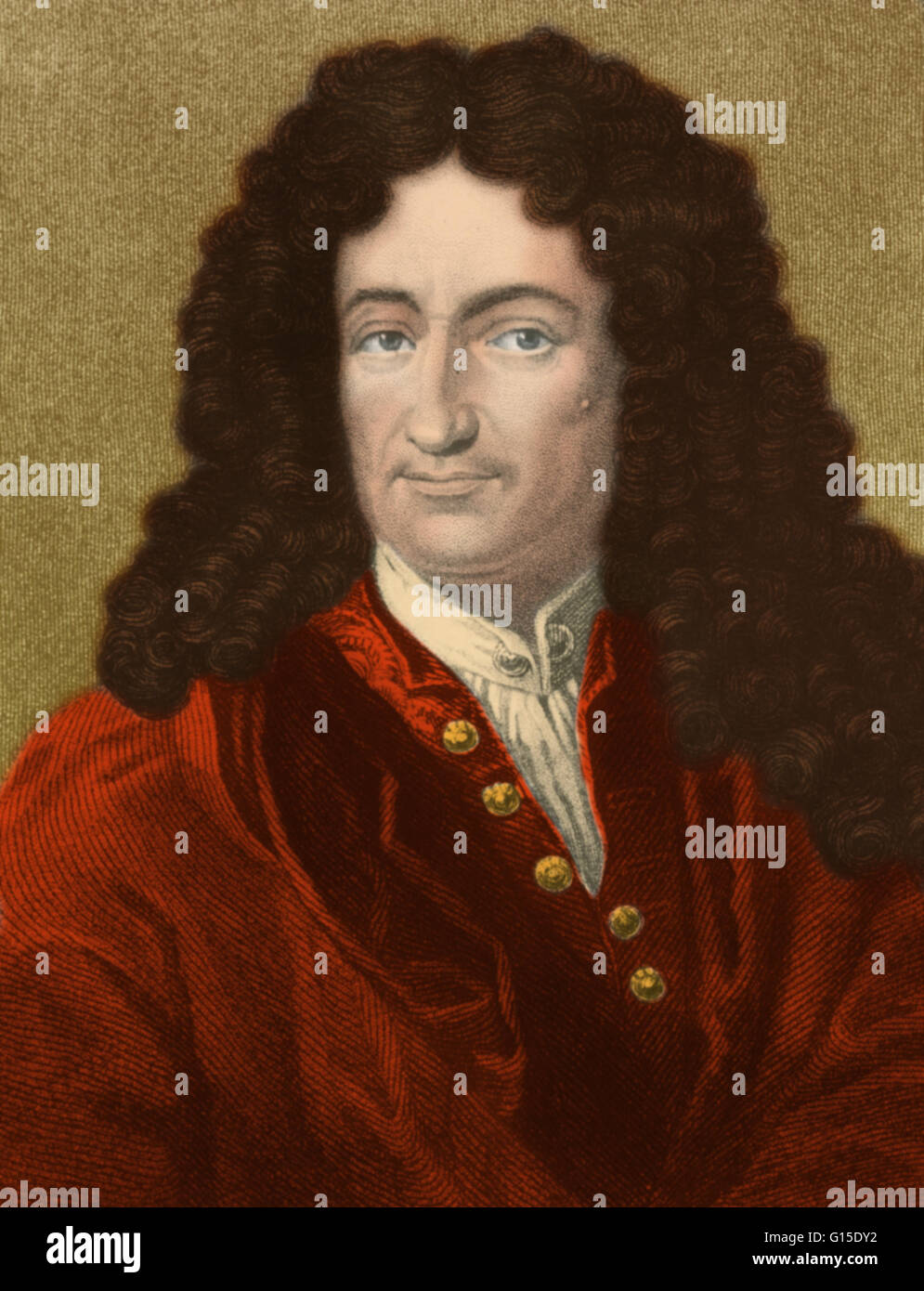 Gottfried Wilhelm Leibniz (von Leibniz) (July 1, 1646 - November 14, 1716) was a German mathematician and philosopher. Leibniz occupies a prominent place in the history of mathematics and the history of philosophy. His mathematical notation has been widel Stock Photo