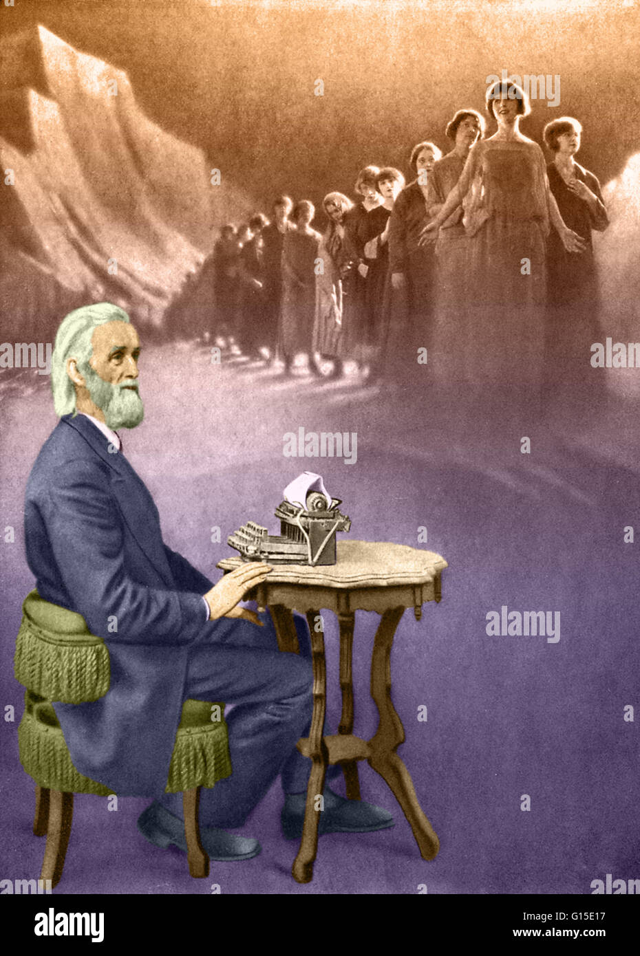 Christopher Latham Sholes (1819-1890) was an American inventor often referred to as the father of the typewriter. Typewriters had been invented as early as 1714 and reinvented in various forms throughout the 1800s, but it was to be Sholes who invented the Stock Photo