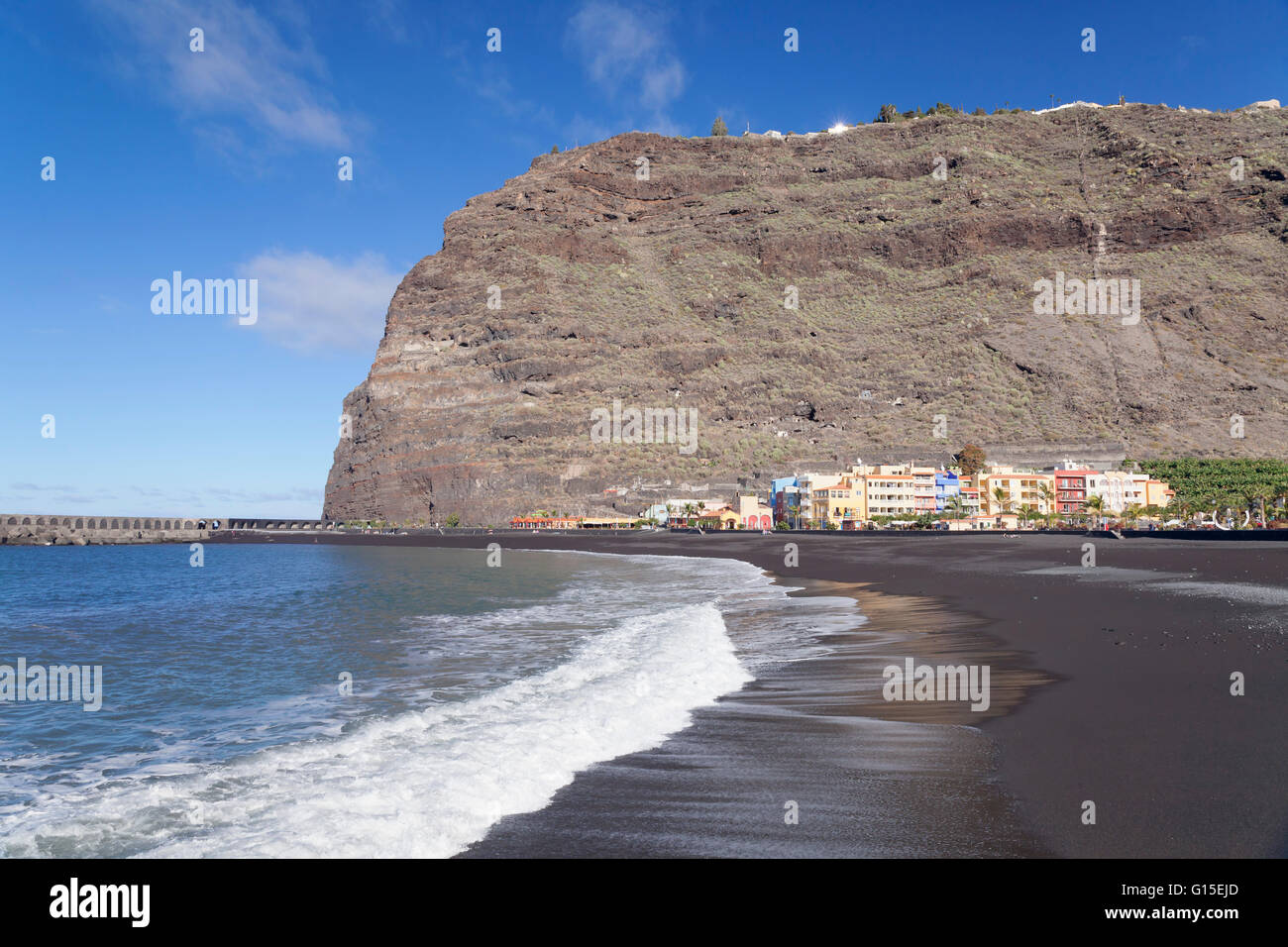 Beach of Puerto de Tazacorte, La Palma, Canary Islands, Spain, Europe Stock Photo