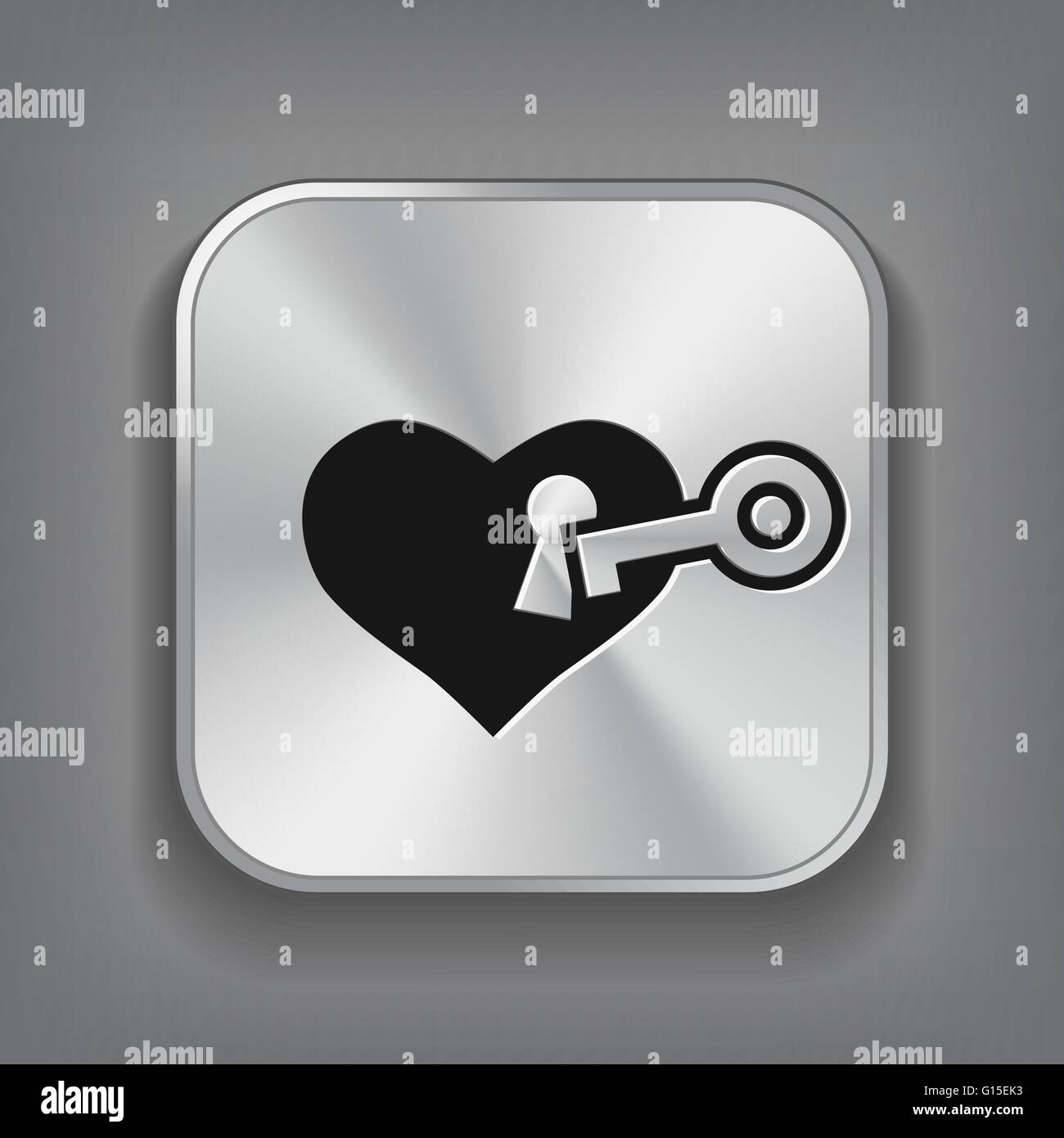 heart with key icon Stock Vector Image & Art - Alamy
