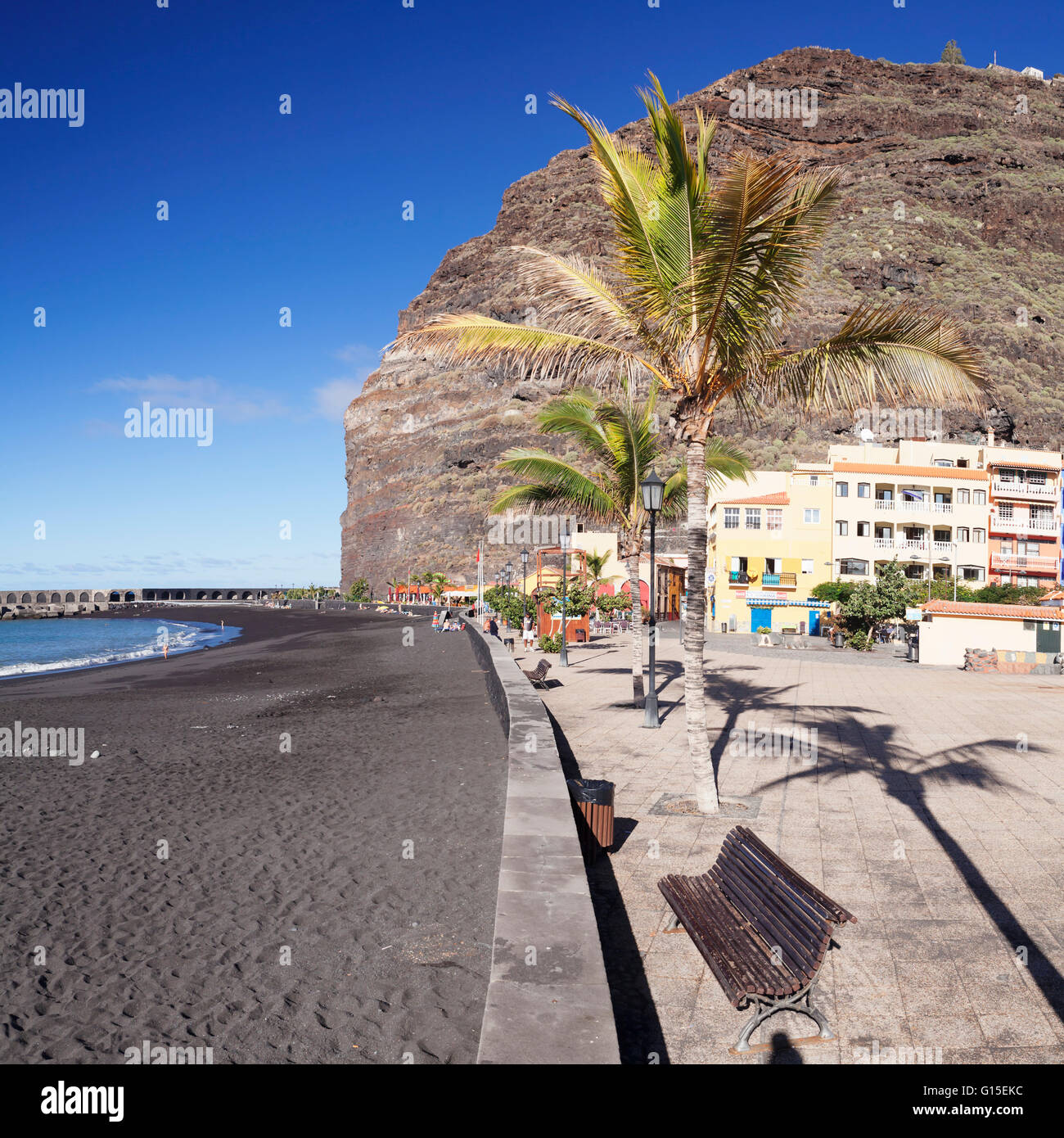 Beach of Puerto de Tazacorte, La Palma, Canary Islands, Spain, Europe Stock Photo