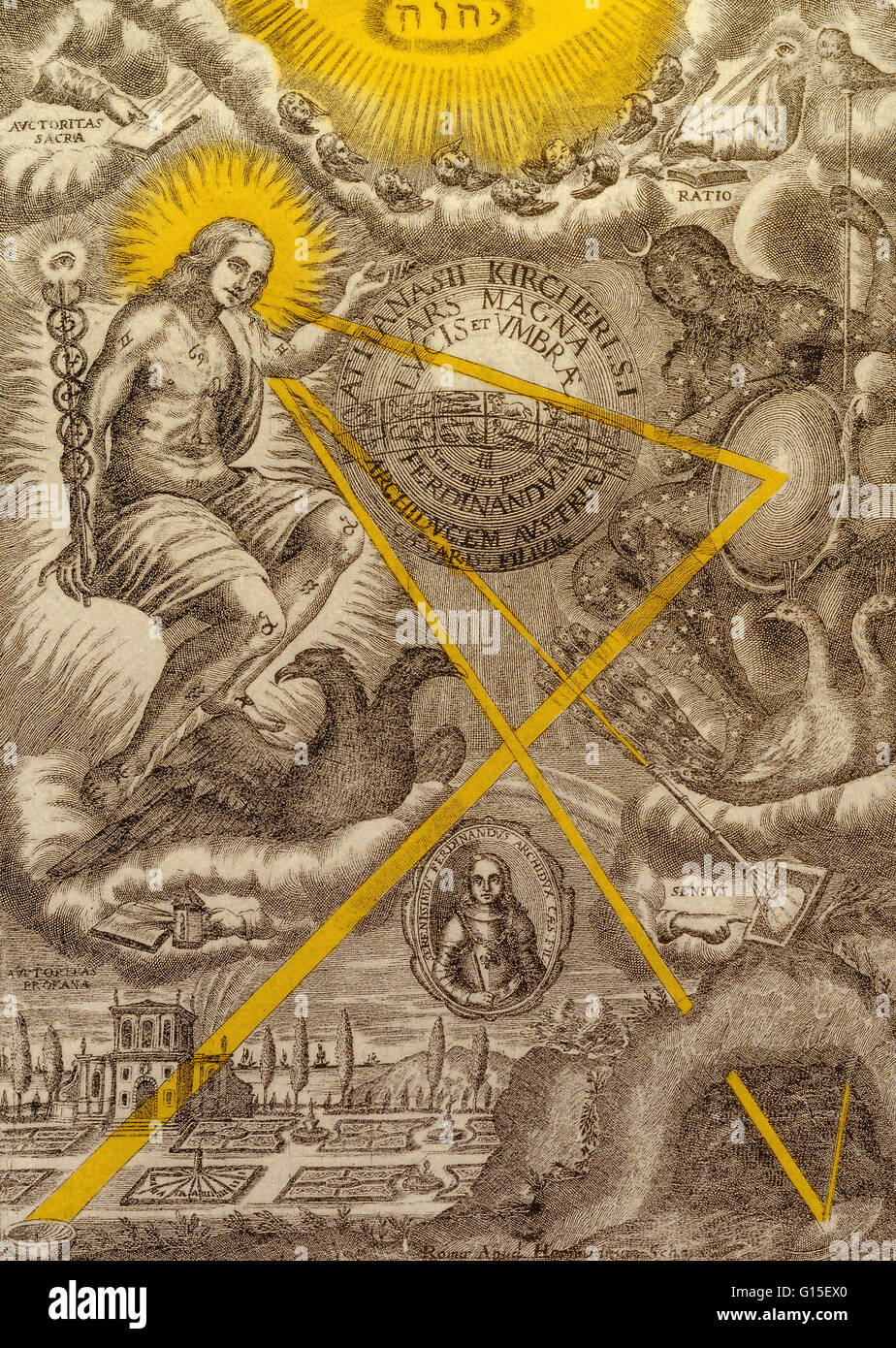 A visually dramatic image of the threefold universe of the Hermetic