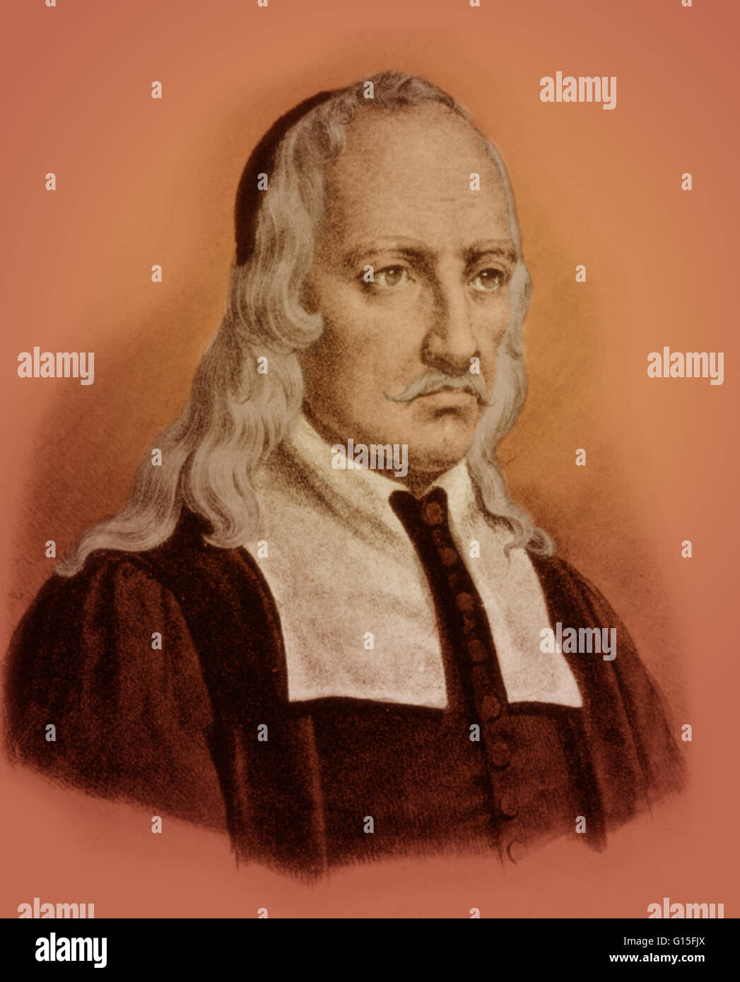 Giovanni Alfonso Borelli (1608-1679) was a Renaissance Italian physiologist, physicist, and mathematician. He contributed to the modern principle of scientific investigation by continuing Galileo's custom of testing hypotheses against observation. Trained Stock Photo