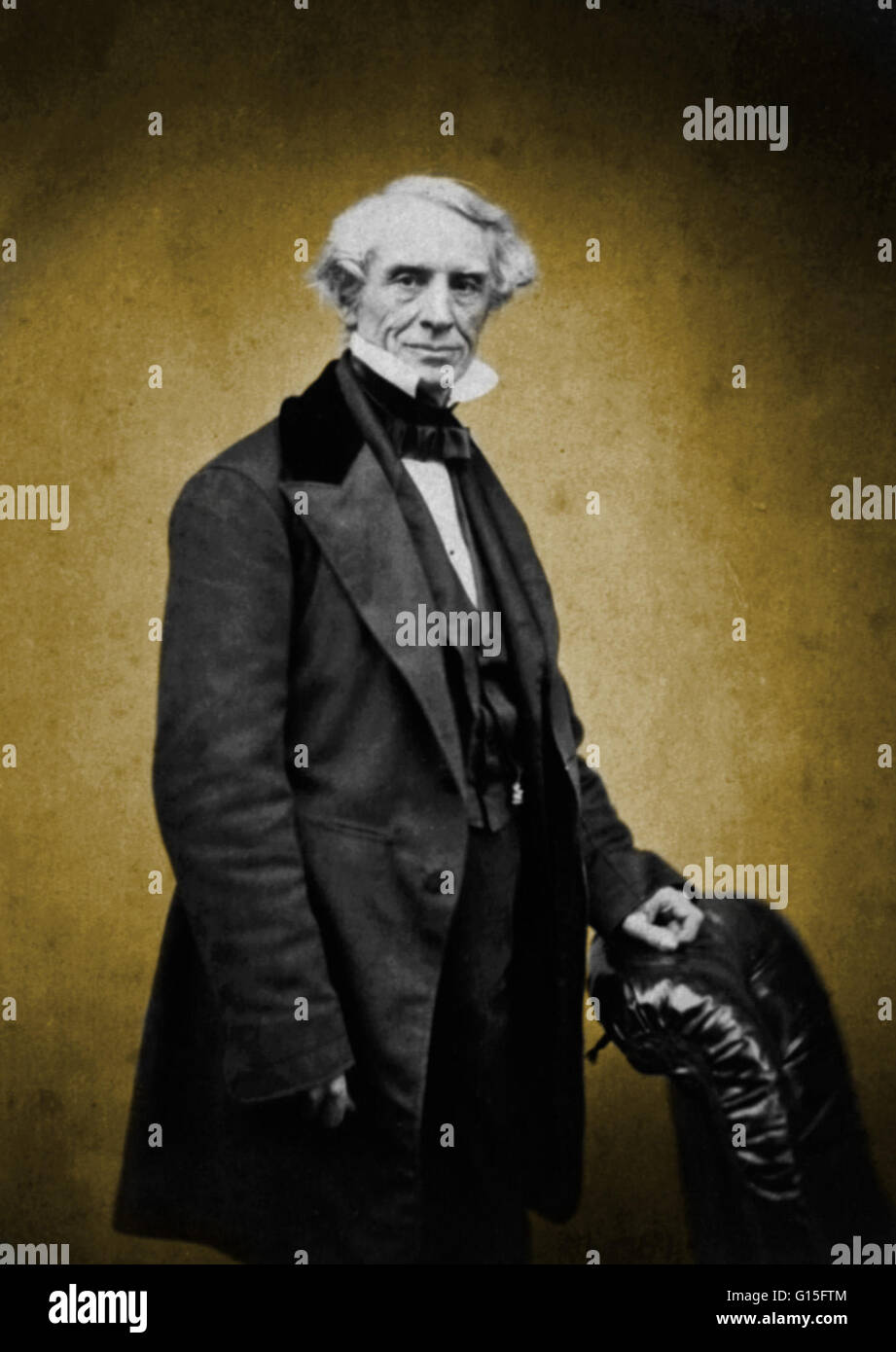 Samuel Finley Breese Morse (April 27, 1791 - April 2, 1872) was an American painter and inventor. Morse graduated at the University of Yale in 1810 and in 1811 he visited England to study painting, returning in 1815 to earn his living as a portrait painte Stock Photo