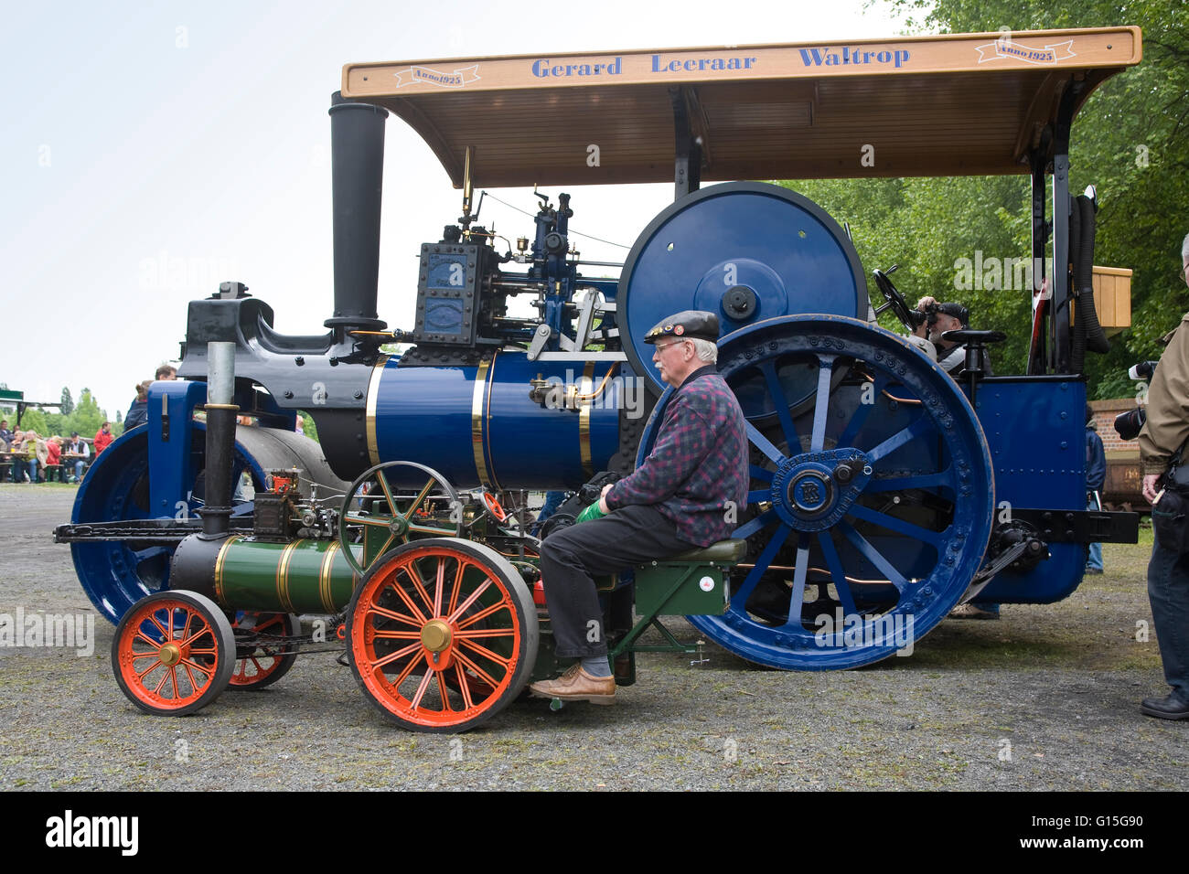 Europe, Germany, North Rhine-Westphalia, Ruhr area, Bochum, the largest festival in Germany for historical steam engines, steam  Stock Photo