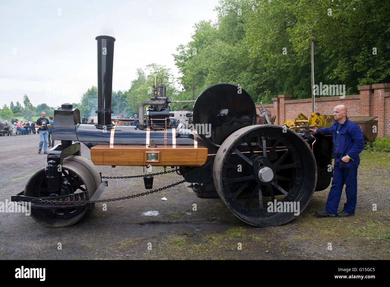 Europe, Germany, North Rhine-Westphalia, Ruhr area, Bochum, the largest festival in Germany for historical steam engines, steam  Stock Photo