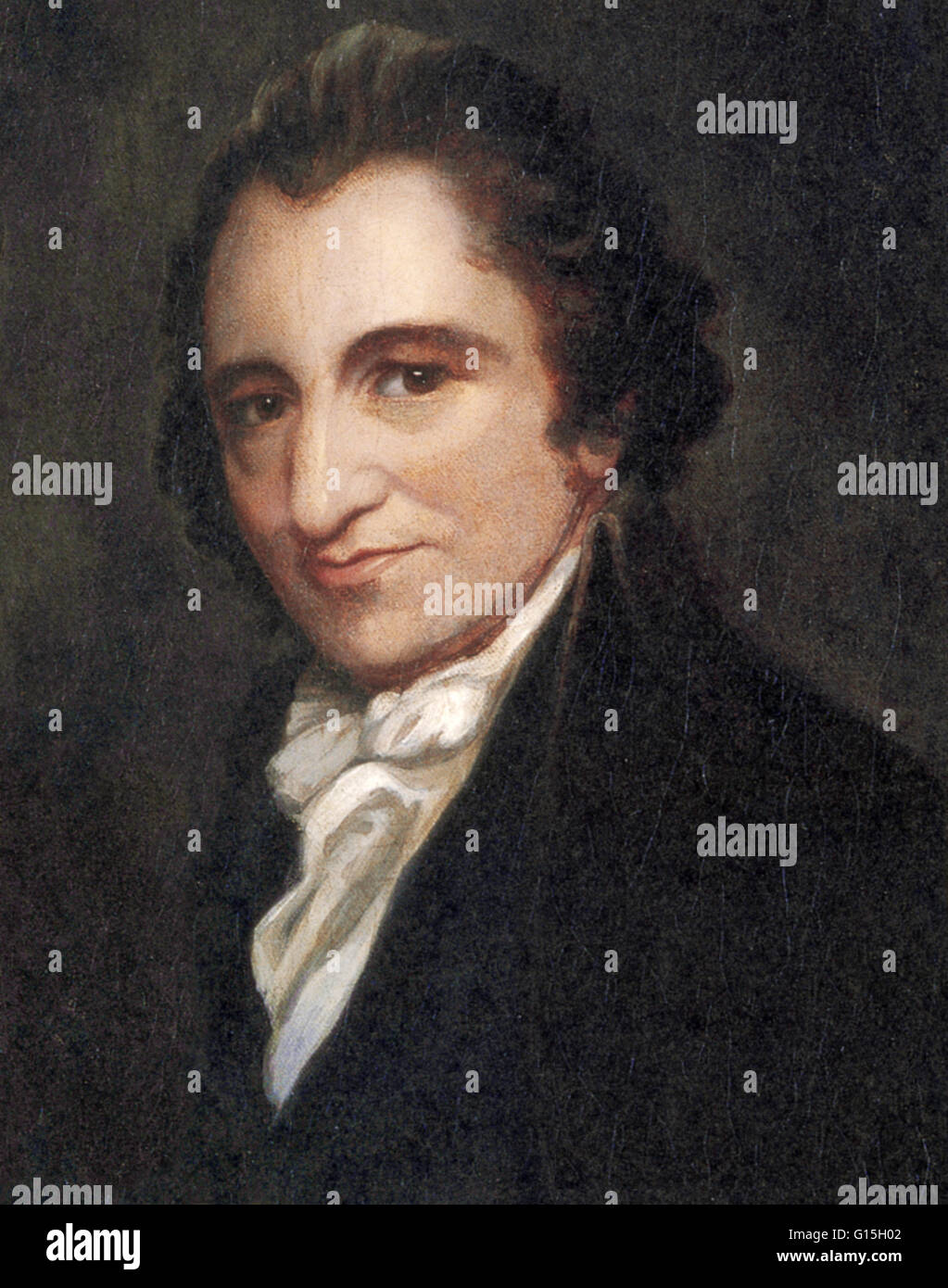 Thomas Paine (February 9, 1737 - June 8, 1809) was an American political activist, philosopher, political theorist, revolutionary and one of the Founding Fathers of the United States. His pamphlet Common Sense inspired people to declare and fight for inde Stock Photo