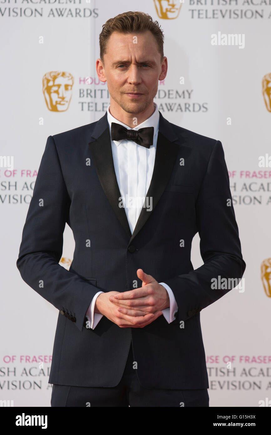 London, UK. 8 May 2016. Actor Tom Hiddleston. Red carpet  celebrity arrivals for the House Of Fraser British Academy Television Awards at the Royal Festival Hall. Stock Photo
