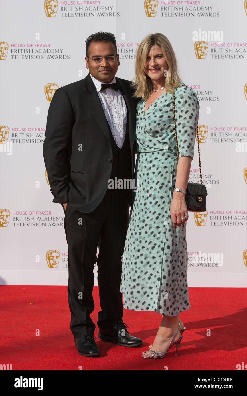 London, UK. 8 May 2016. Krishnan Guru Murthy. Red carpet  celebrity arrivals for the House Of Fraser British Academy Television Awards at the Royal Festival Hall. Stock Photo