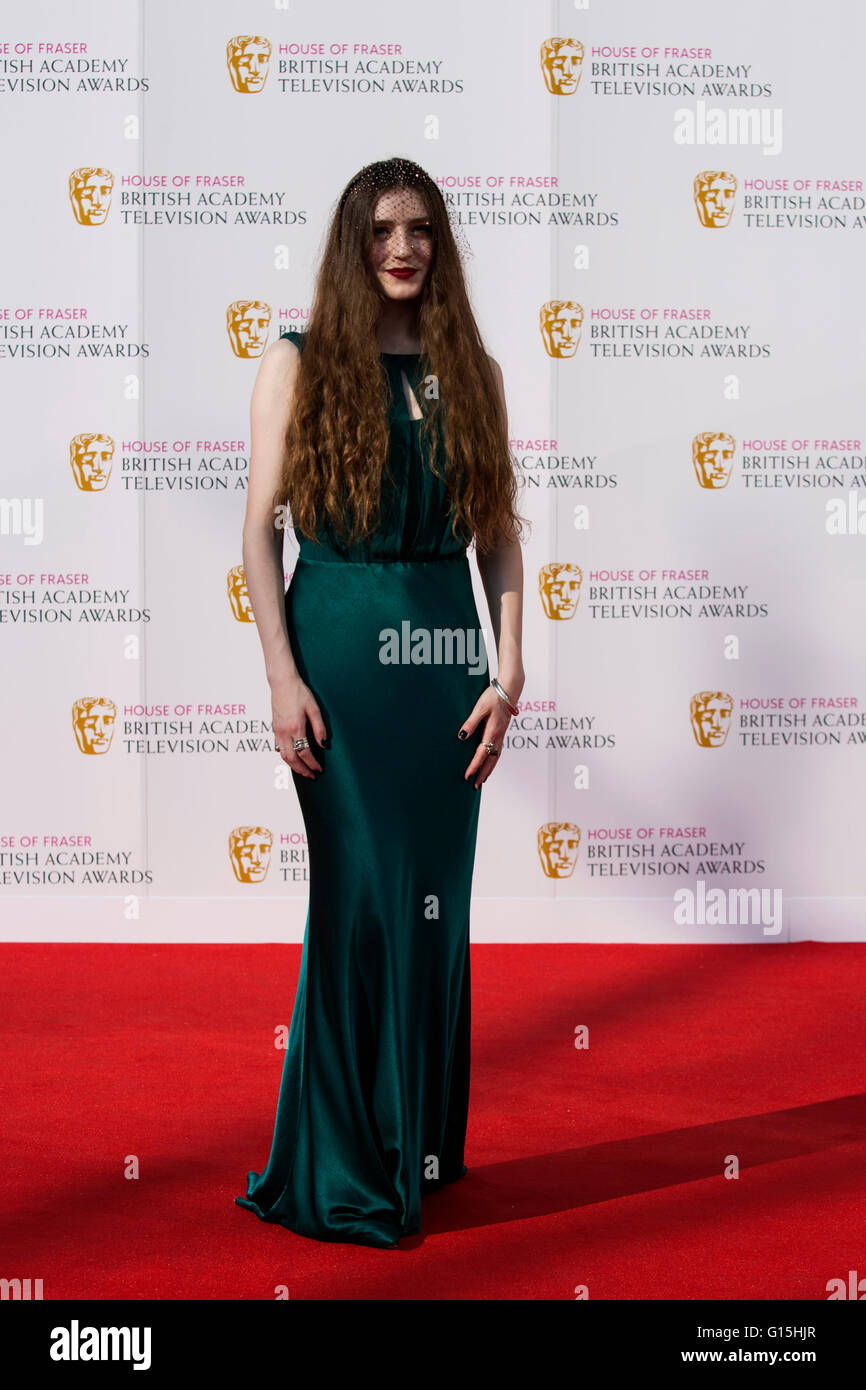 London, UK. 8 May 2016. English singer Birdy. Red carpet  celebrity arrivals for the House Of Fraser British Academy Television Awards at the Royal Festival Hall. Stock Photo