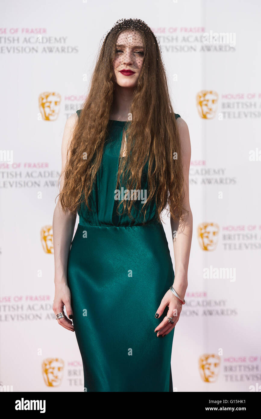 London, UK. 8 May 2016. English singer Birdy. Red carpet  celebrity arrivals for the House Of Fraser British Academy Television Awards at the Royal Festival Hall. Stock Photo