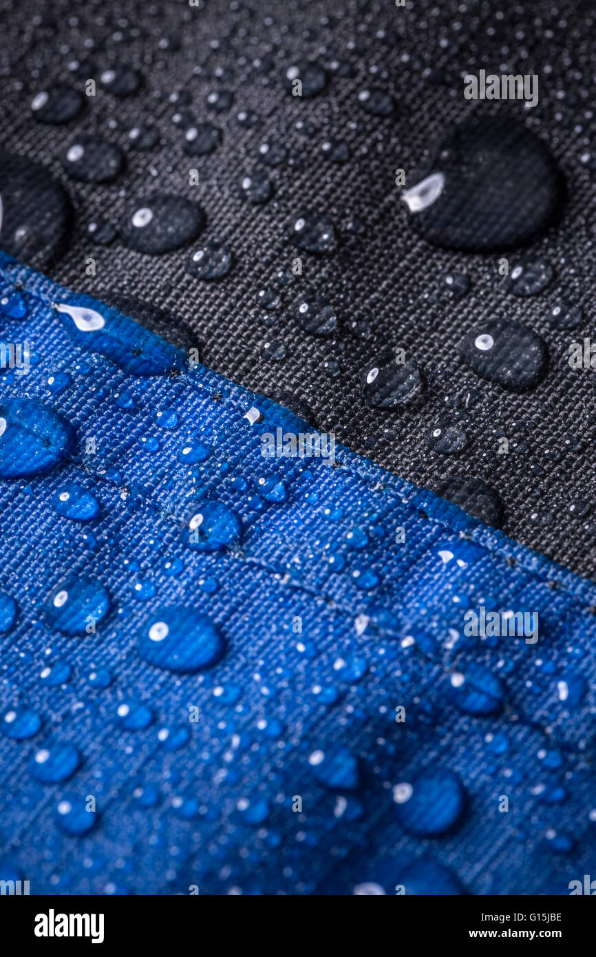 Waterproof coating background with water drops Stock Photo