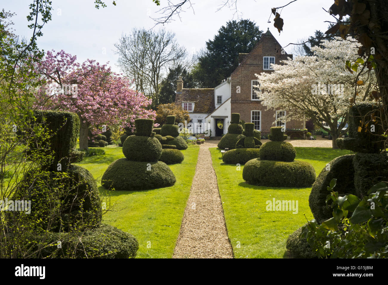 Garden The Manor Hemingford Grey Stock Photo Alamy