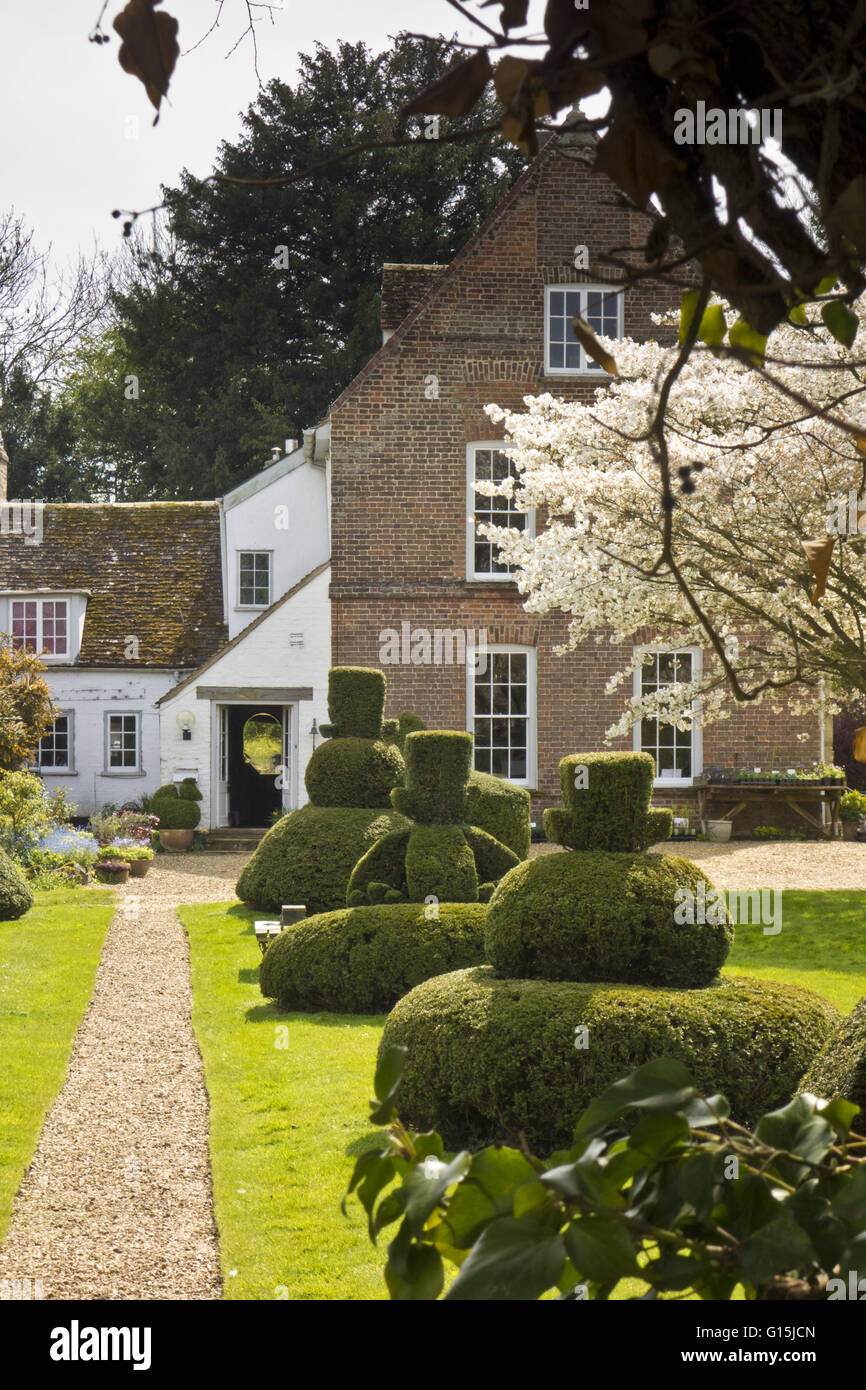 Garden The Manor Hemingford Grey Stock Photo Alamy