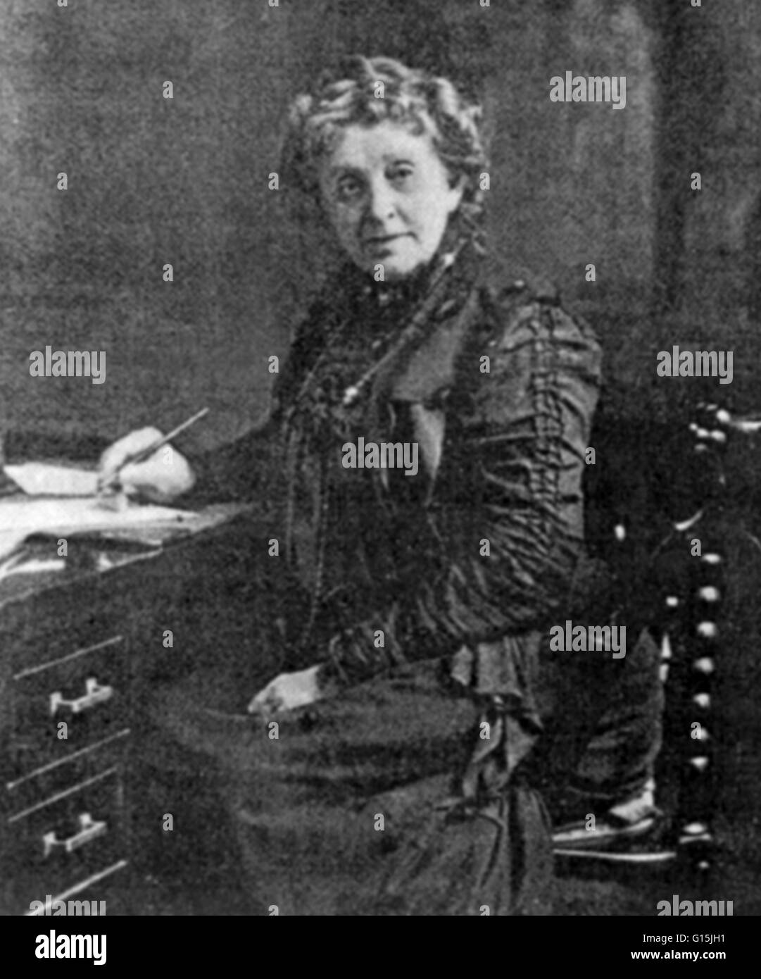 Josephine Garis Cochran (1839-1913) made the first practical mechanical dishwasher in 1886. First she measured the dishes. Then she built wire compartments, each specially designed to fit either plates, cups, or saucers. The compartments were placed insid Stock Photo