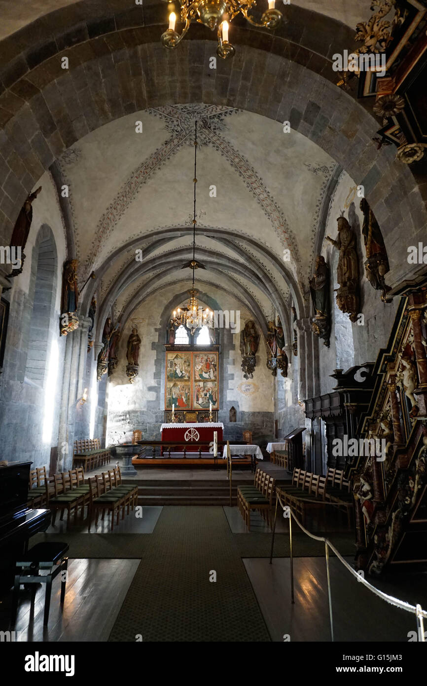 St. Mary's Church, Bryggen District, Bergen, Hordaland, Norway, Scandinavia, Europe Stock Photo