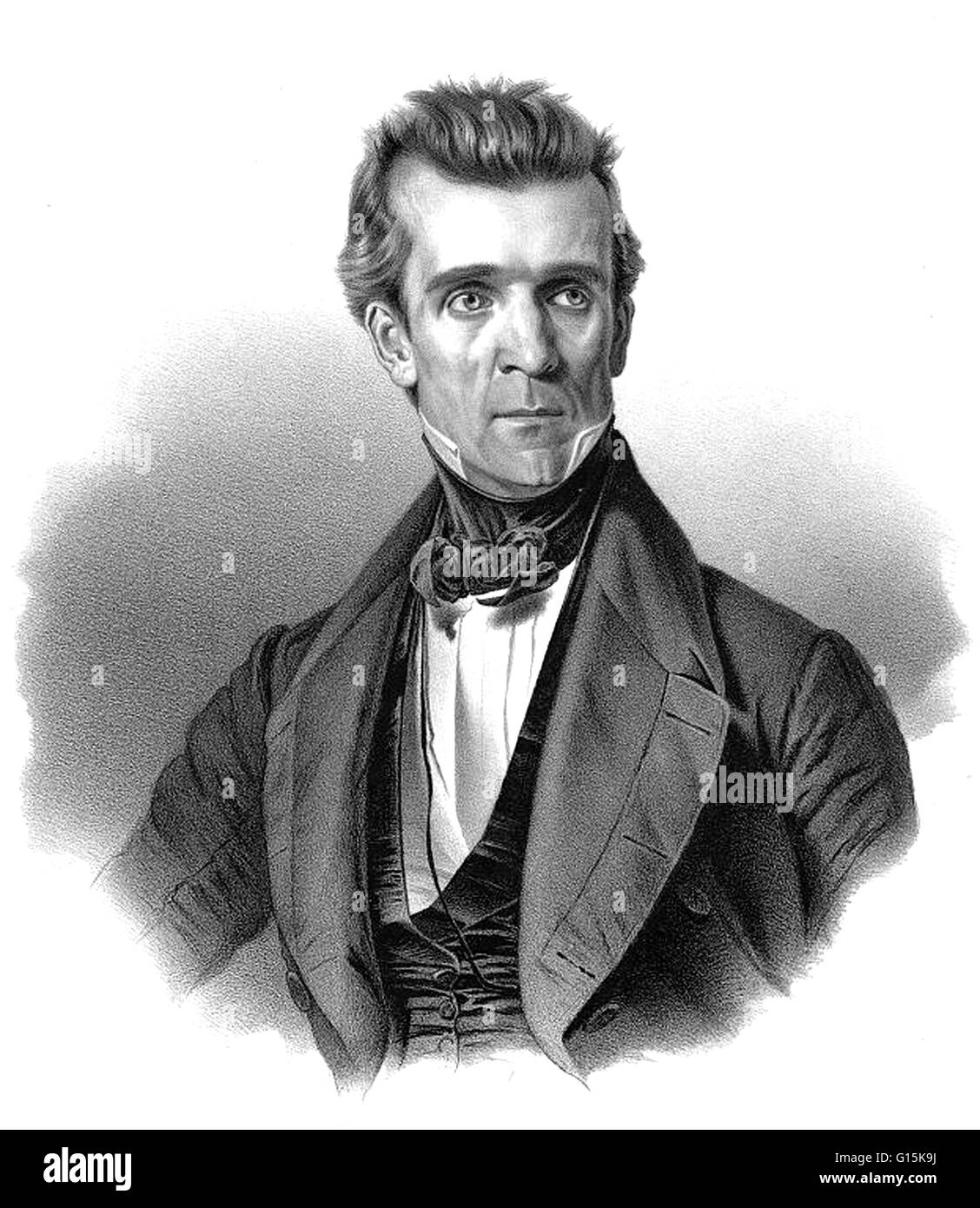 James Knox Polk (November 2, 1795 - June 15, 1849) was the 11th President of the United States (1845-1849). A Democrat, Polk served as the 17th Speaker of the House of Representatives (1835-1839) and Governor of Tennessee (1839-1841). He was the dark hors Stock Photo