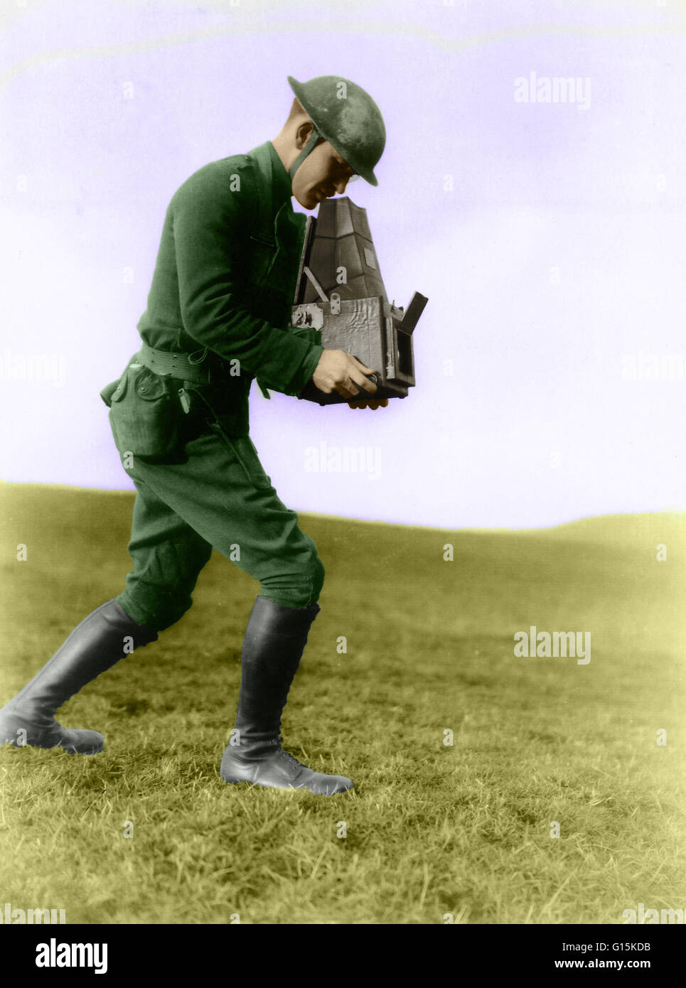 Second Lieutenant Paul Weir Cloud, still photographer with the 89th Division, in Kyllburg, Germany, January 16th, 1919. Stock Photo