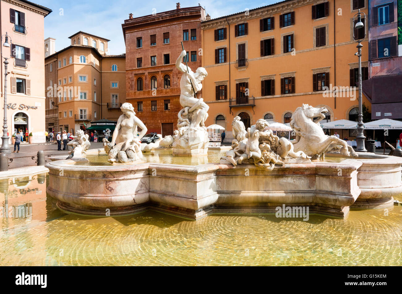 Fountain of Neptune, Piazza Navona, Rome, Unesco World Heritage Site, Latium, Italy, Europe Stock Photo