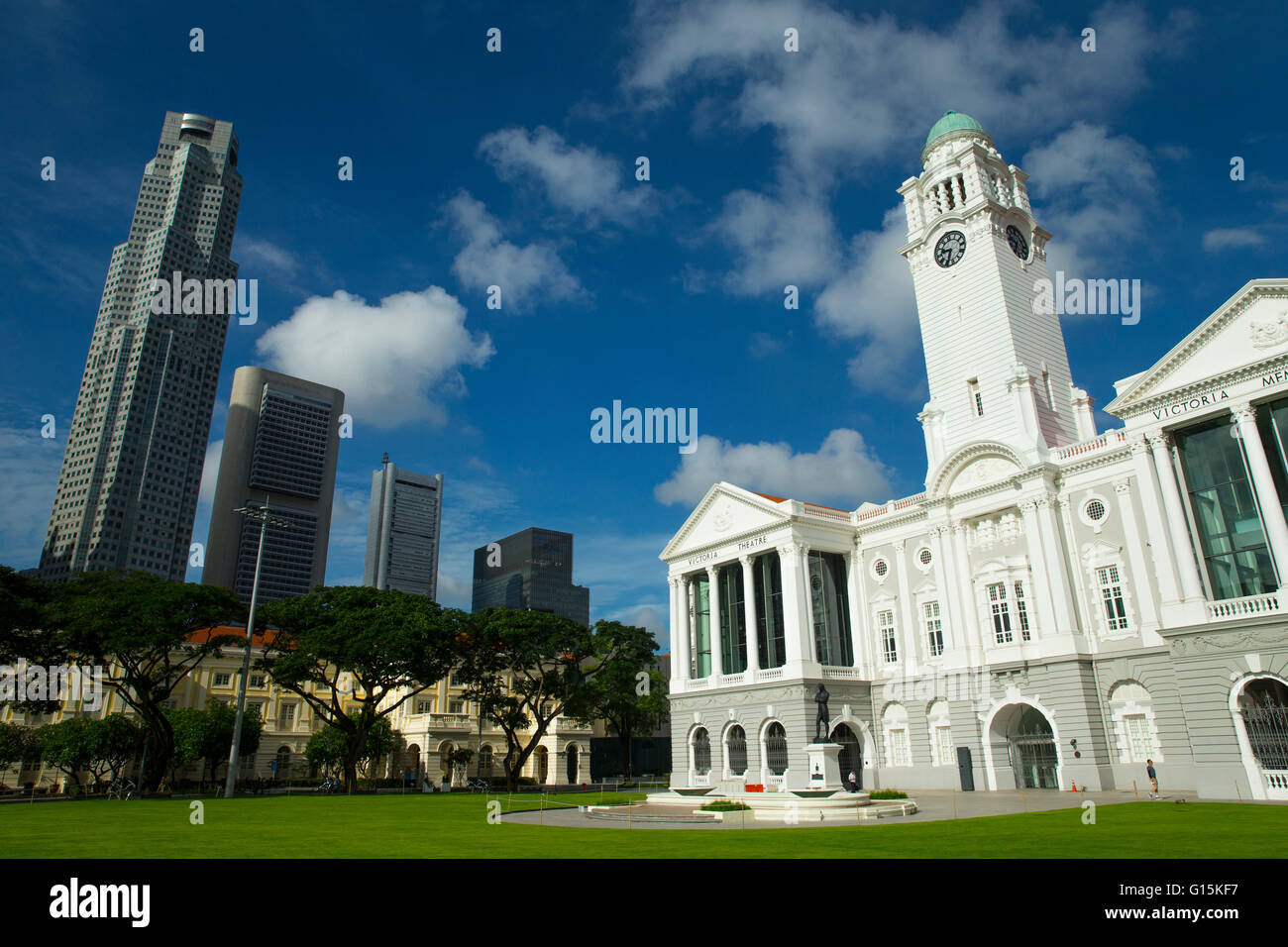 Victoria Memorial Hall and skyline, Singapore, Southeast Asia, Asia Stock Photo