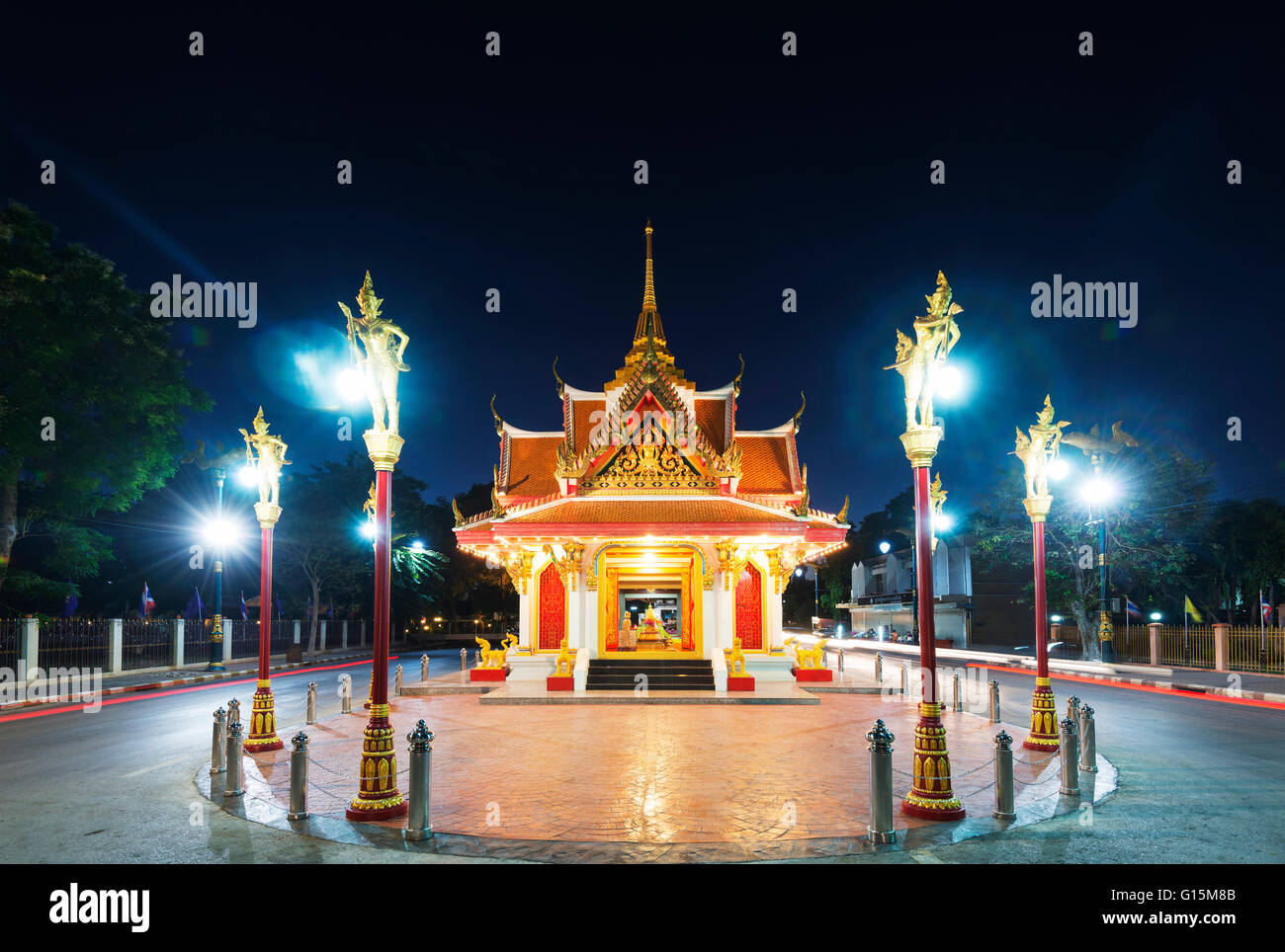 City gate, Kanchanaburi, Thailand, Southeast Asia, Asia Stock Photo