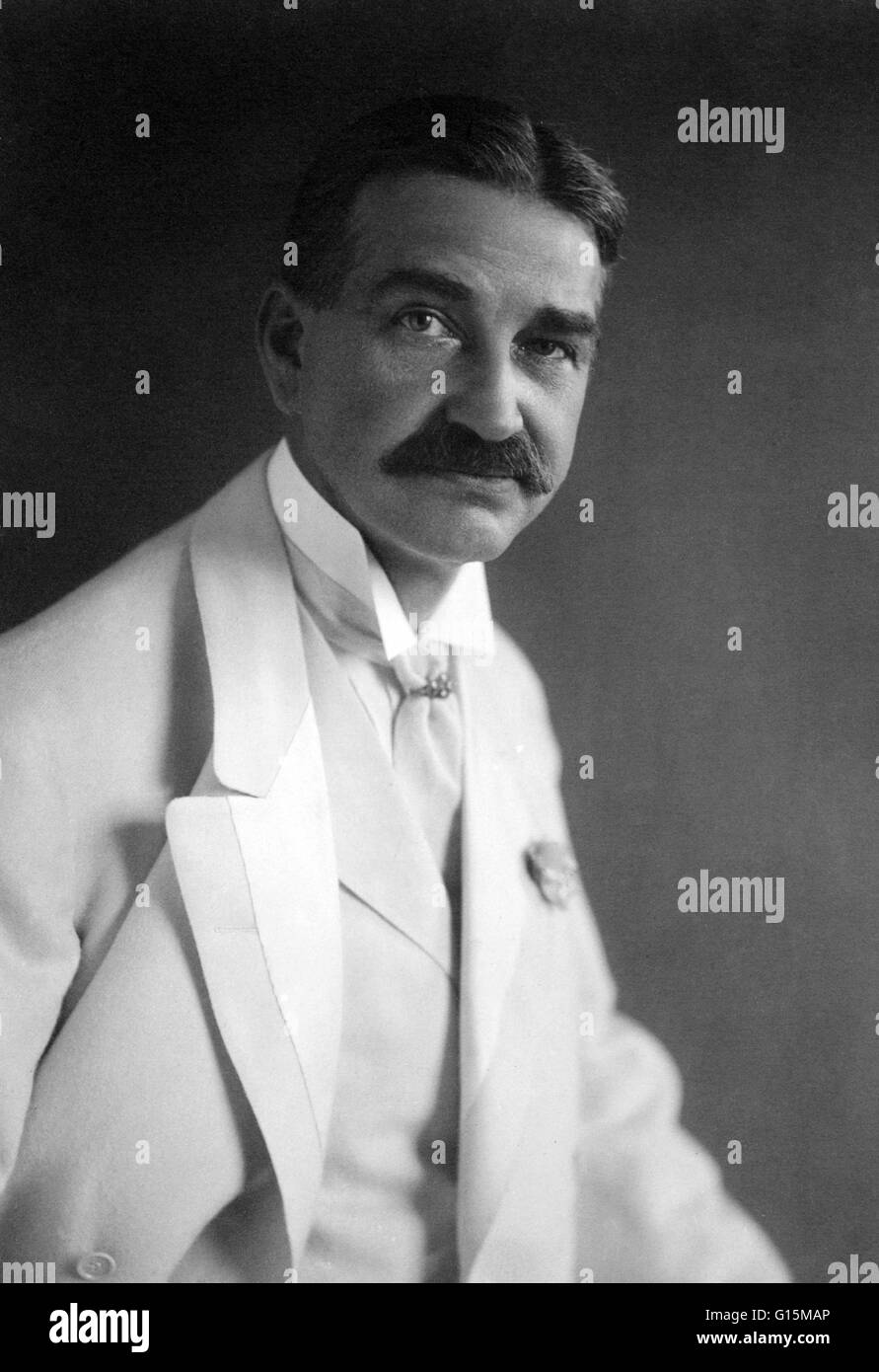 Lyman Frank Baum (1856-1919) was an American author of children's books, best known for writing The Wonderful Wizard of Oz. He wrote thirteen novel sequels, nine other fantasy novels, and a host of other works and made numerous attempts to bring his works Stock Photo