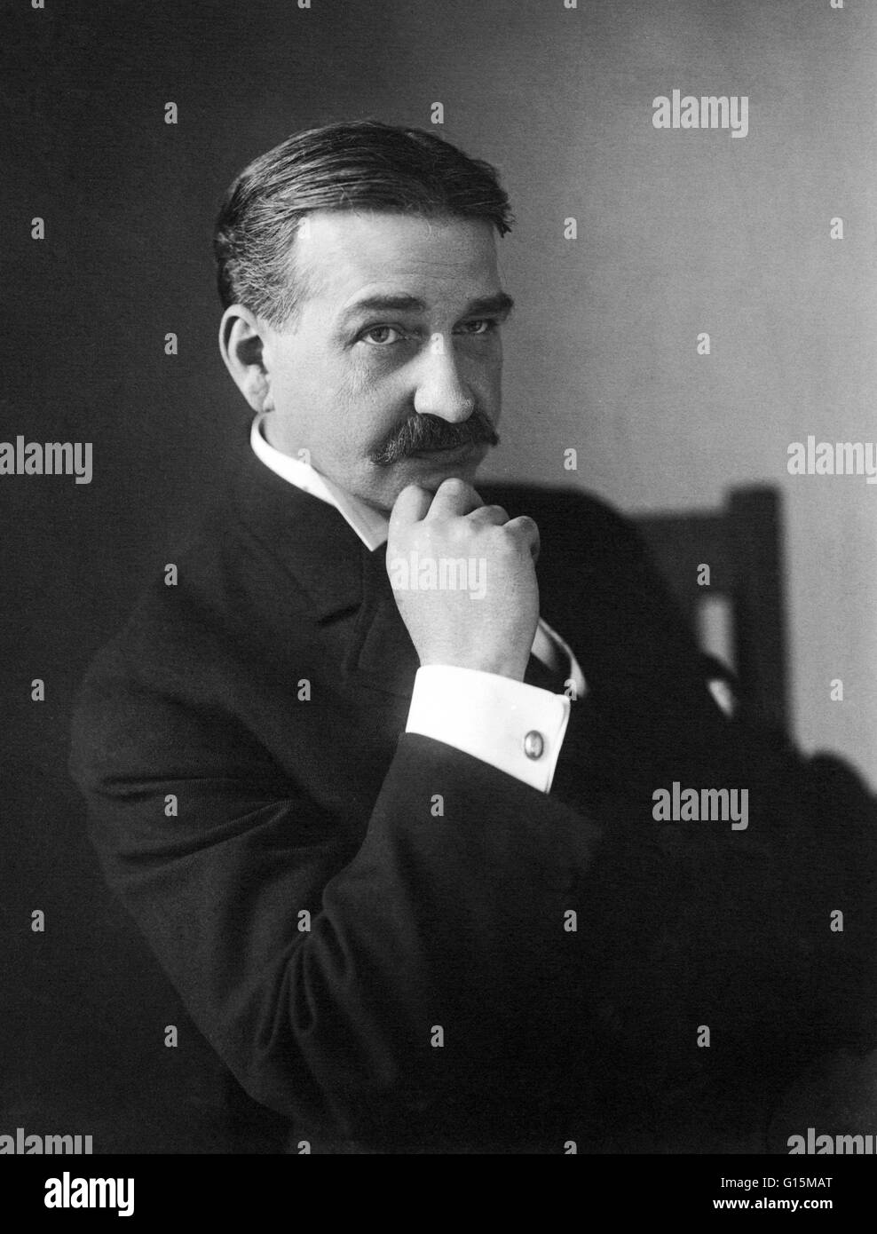 Lyman Frank Baum (1856-1919) was an American author of children's books, best known for writing The Wonderful Wizard of Oz. He wrote thirteen novel sequels, nine other fantasy novels, and a host of other works and made numerous attempts to bring his works Stock Photo