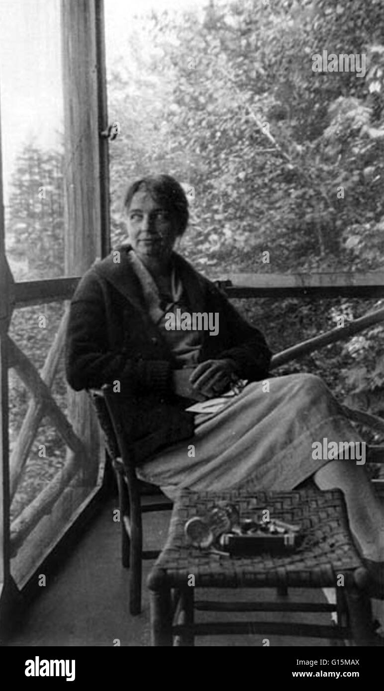 Benedict at Lake Winnipesaukee, New Hampshire, circa, 1920s. Ruth Benedict (born Ruth Fulton, June 5, 1887 - September 17, 1948) was an American anthropologist and folklorist. Franz Boas, her teacher and mentor, has been called the father of American anth Stock Photo