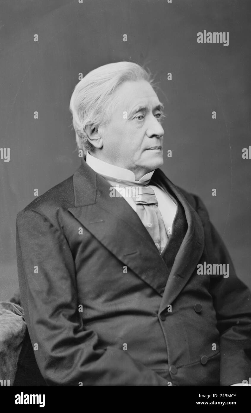Joseph Henry (1797-1878) was an American scientist who served as the first Secretary of the Smithsonian Institution, and founding member of the National Institute for the Promotion of Science (precursor of the Smithsonian Institution). While building elec Stock Photo