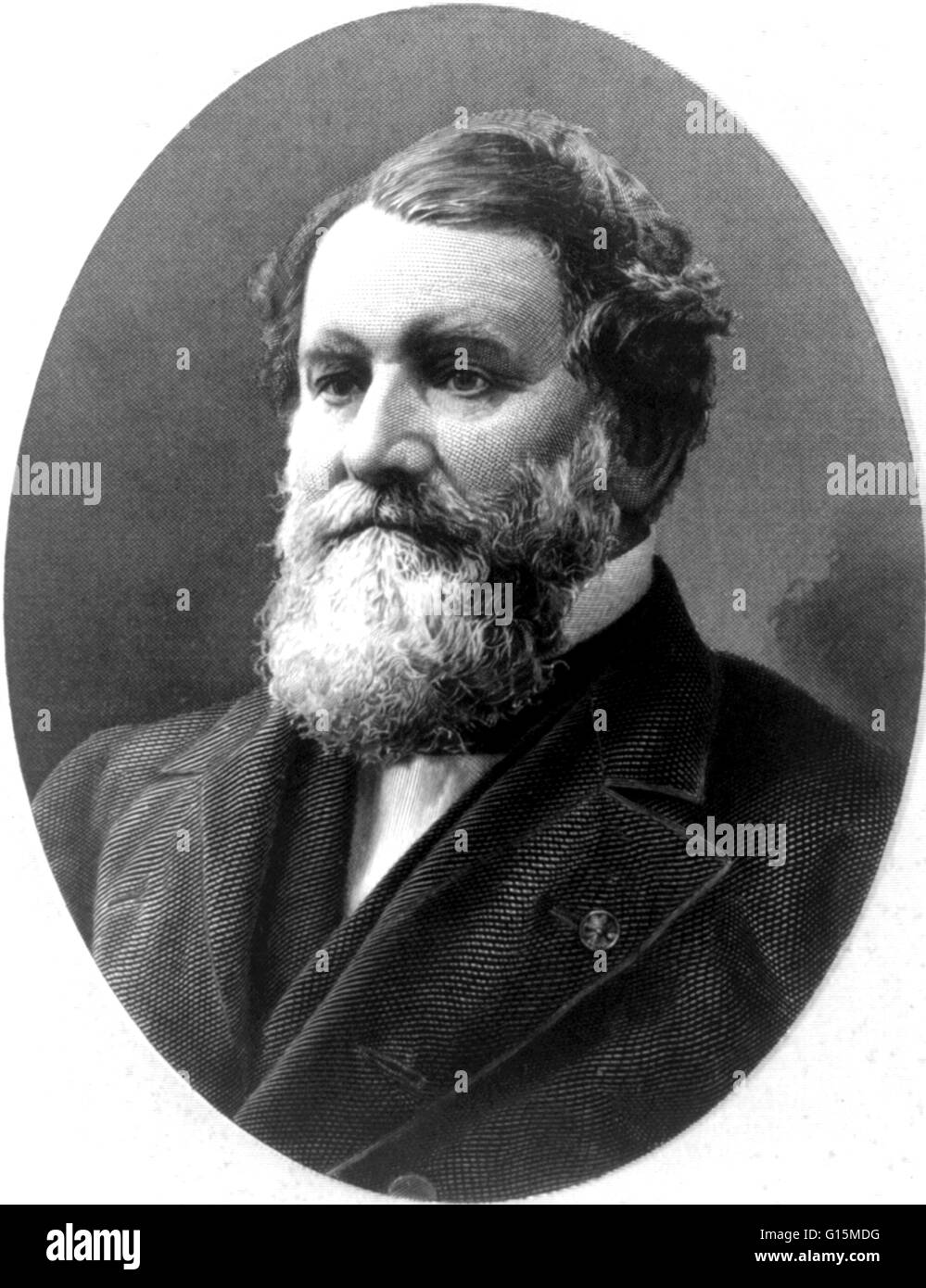 Cyrus Hall McCormick, Sr. (February 15, 1809 - May 13, 1884) was an American inventor and founder of the McCormick Harvesting Machine Company, which became part of International Harvester Company in 1902. Although McCormick is credited as the 'inventor' o Stock Photo