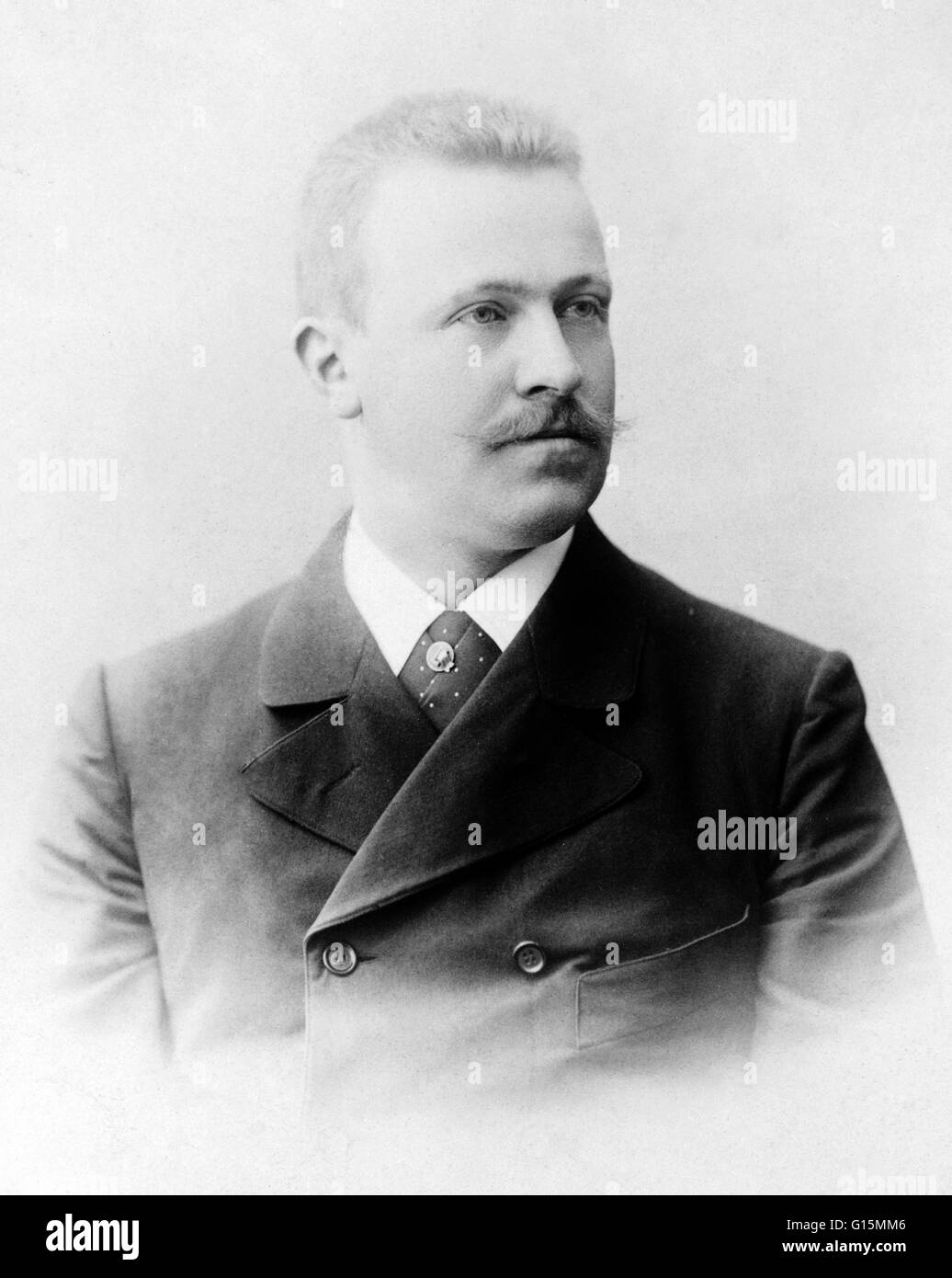 Erich Dagobert von Drygalski (February 9, 1865 - January 10, 1949) was a German geographer, geophysicist and polar scientist. He led two expeditions between 1891 and 1893, which were supplied by the Society for Geoscience of Berlin. One expedition wintere Stock Photo