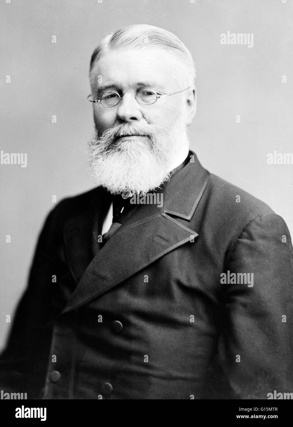 Richard Jordan Gatling (September 12, 1818 - February 26, 1903) was an American inventor. While being most known for inventing the Gatling Gun, Gatling invented and patented a number of other inventions. His inventions include a screw propeller and a whea Stock Photo